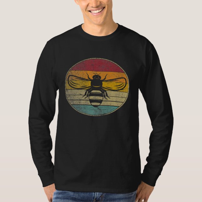 Bienenhalter Rette die Bienenkönigin Retro Honey W T-Shirt (Vorderseite)
