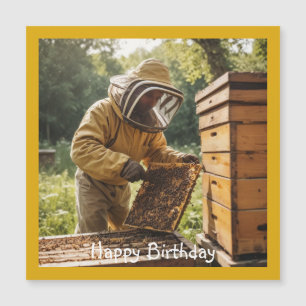 Bienenhalter und Bienenstock-Magnetkarte Magnetkarte