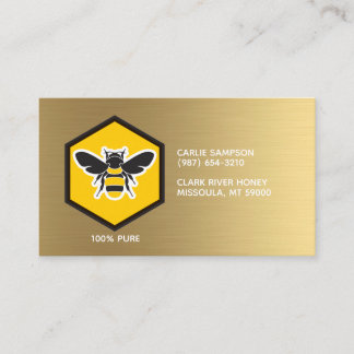 Bienenhalter und Honeycomb White Gold Visitenkarte