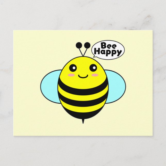 Bienenhappy 1 postkarte (Vorderseite)