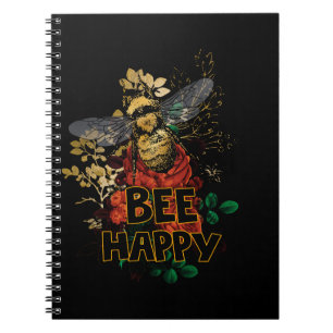 Bienenhappy Colorful Biene und Blume Notizblock