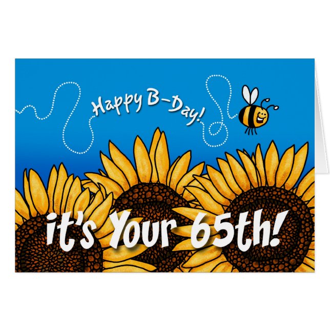 Bienenhintersonnenblume - 65 Jahre alt (Vorderseite (Horizontal))