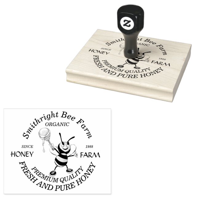 Bienenhoney Bauer Personalisierte Kautschuk-Briefm Gummistempel (Stempel)