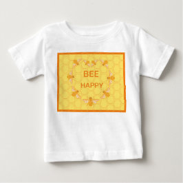 Bienenhonig-Bienen auf gelben Waben Baby T-shirt