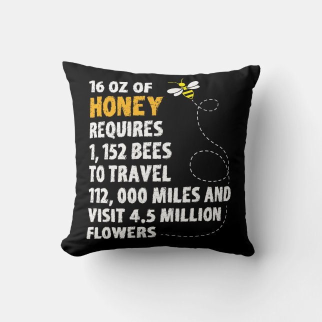 Bienenhonigstatistik-Pflanzen-Blumenimker Kissen (Vorderseite)