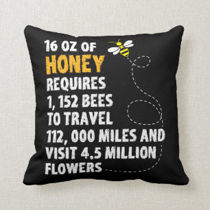 Bienenhonigstatistik-Pflanzen-Blumenimker Kissen