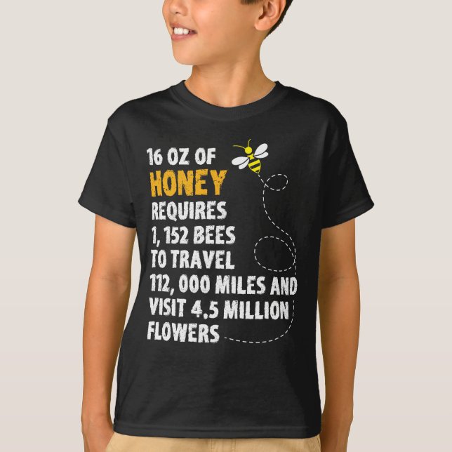 Bienenhonigstatistik-Pflanzen-Blumenimker T-Shirt (Vorderseite)