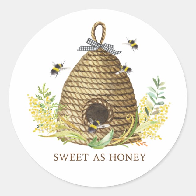 Bienenhübe Süß als Honey Runder Aufkleber (Vorderseite)