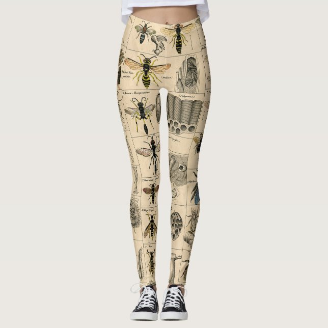 Bieneninsekt-Bug-Wasp-Bienen Leggings (Vorderseite)