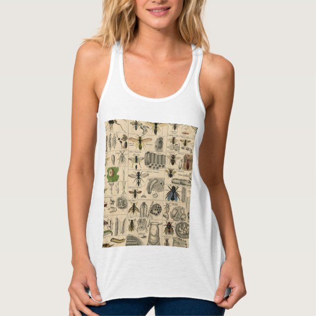 Bieneninsekt-Bug Wasp Naturbienen Malerei Tank Top (Vorderseite)