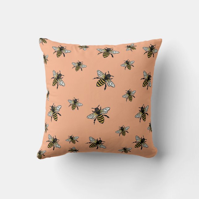 Bieneninvasion Kissen (Rückseite)