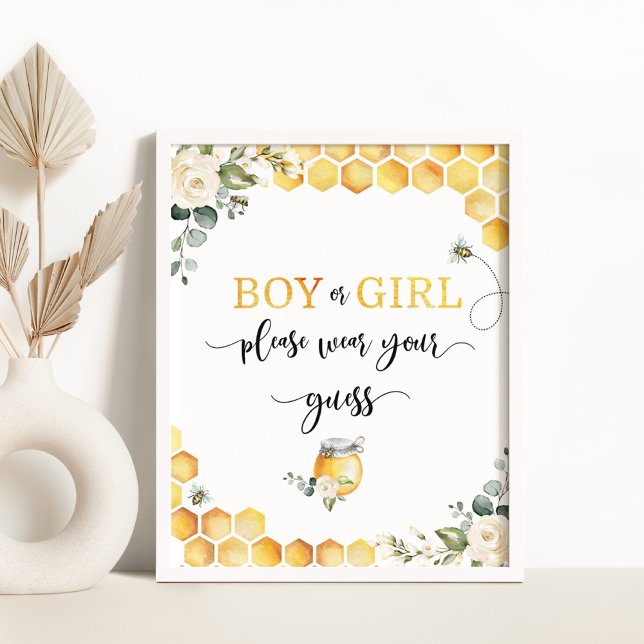 Bienenjunge oder -mädchen tragen Sie bitte Ihr Ver Poster (Von Creator hochgeladen)