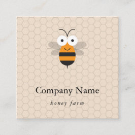 Bienenkäfer Honey Bienenzucht Apiaristenlogo Quadratische Visitenkarte