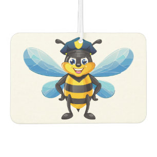 Bienenkapitän mit Polizeihut Autolufterfrischer