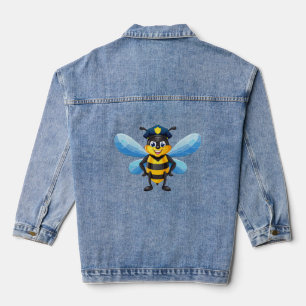 Bienenkapitän mit Polizeihut Jeansjacke