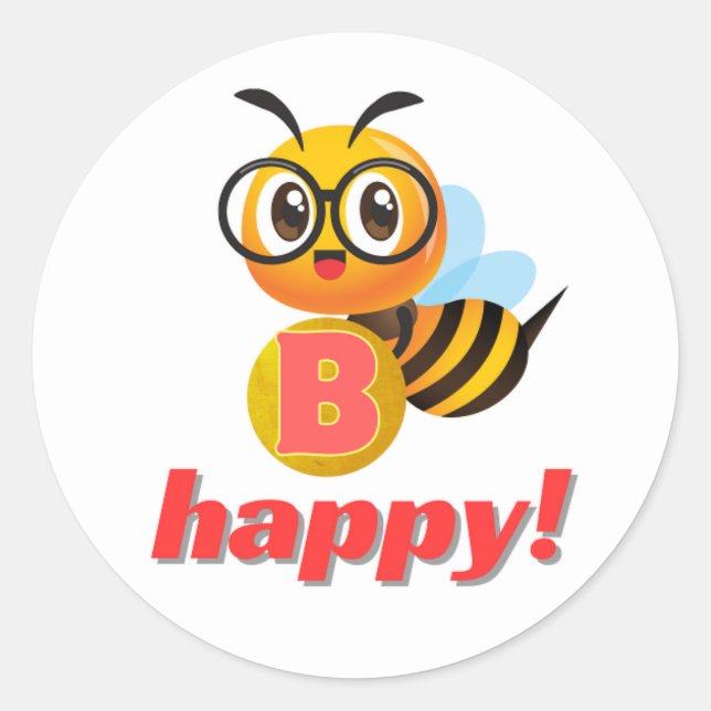 Bienenkarte 2024 Adamshits Runder Aufkleber (Vorderseite)