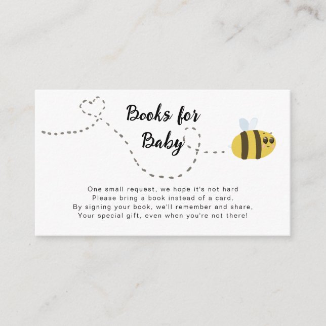 Bienenkarte für Babydusche Begleitkarte (Vorderseite)