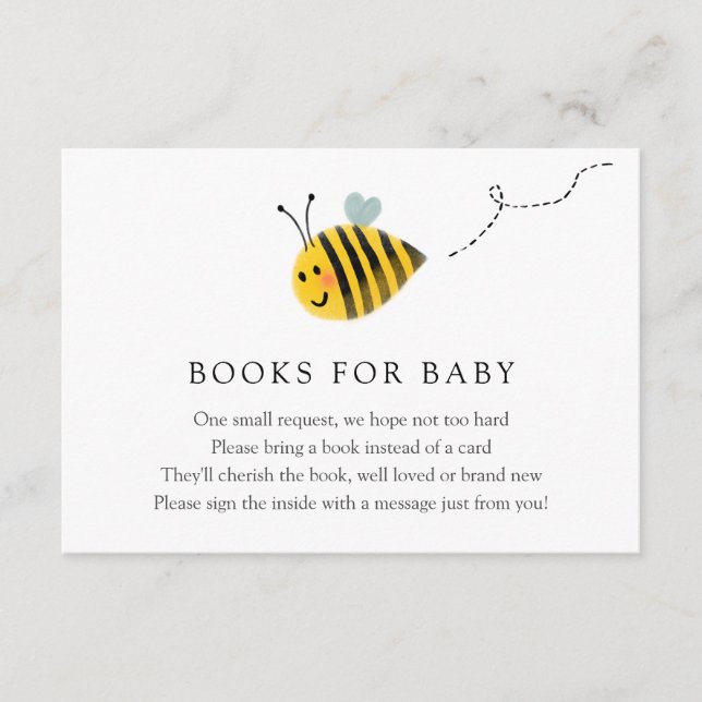 Bienenkarte für Babysteckkarte Begleitkarte (Vorderseite)