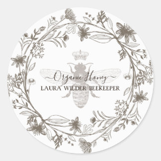 Bienenkiefer Honey Apiary Runder Aufkleber