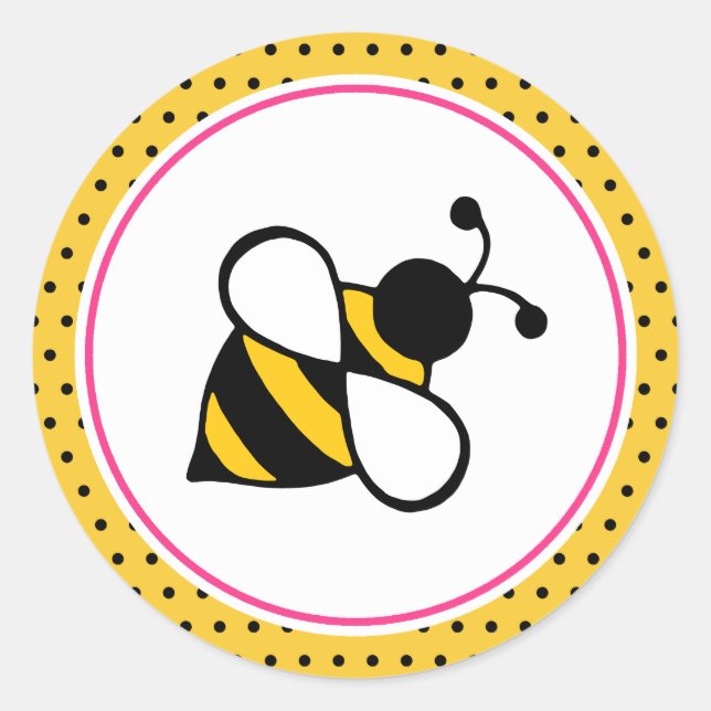 Bienenkleber Runder Aufkleber (Vorderseite)