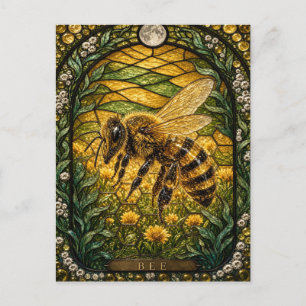 Bienenklee-Feld Illumina-Buntglas Postkarte