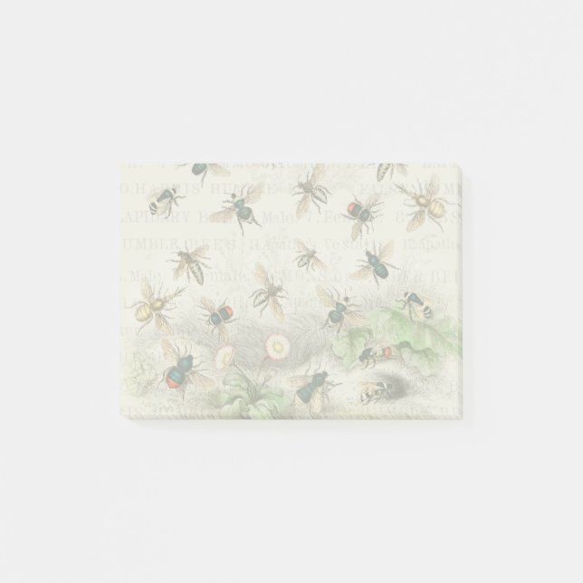 Bienenkleiferin Königin Bienen Antike Post-it Klebezettel (Vorderseite)