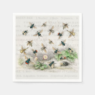 Bienenkleiferin Königin Bienen Antike Serviette