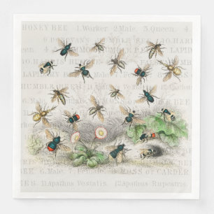 Bienenkleiferin Königin Bienen Antike Serviette