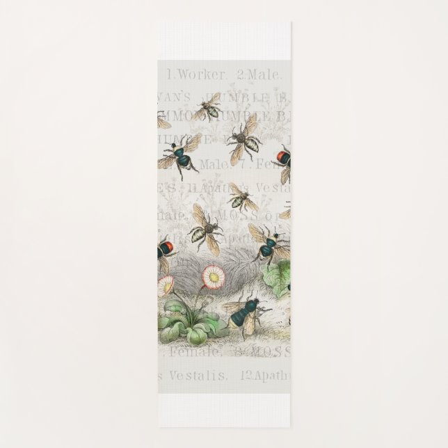 Bienenkleiferin Königin Bienen Antike Yogamatte (Vorderseite)