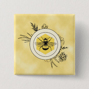 Bienenknopf Button