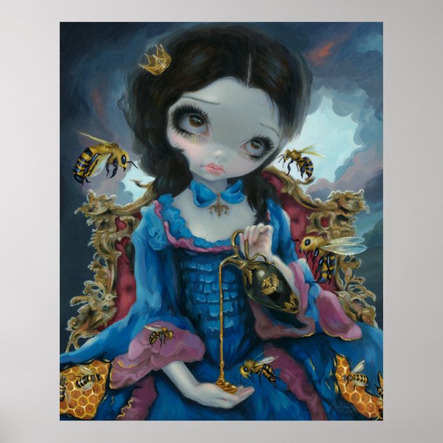 Bienenkönigin ART PRINT Rokoko Pop Surrealismus Poster (Vorne)