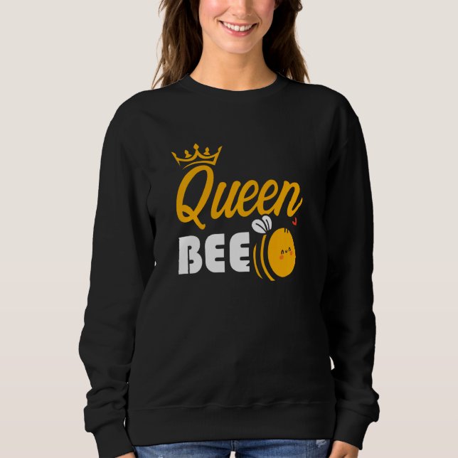 Bienenkönigin Bienenköper Bienenstöcke Honeycomb B Sweatshirt (Vorderseite)