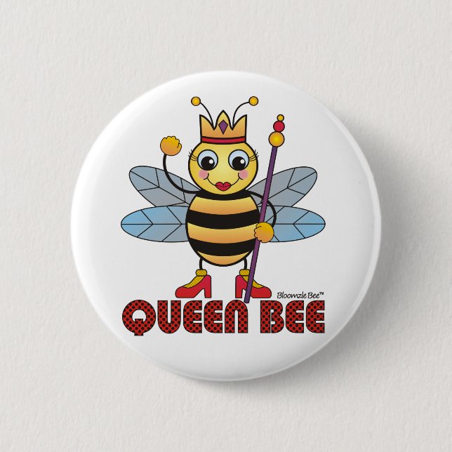 Bienenkönigin Button (Vorderseite)
