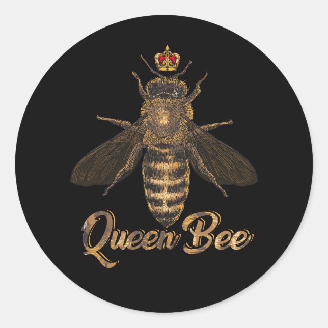 Bienenkönigin Honig Lover Bee Keeper Runder Aufkleber (Vorderseite)