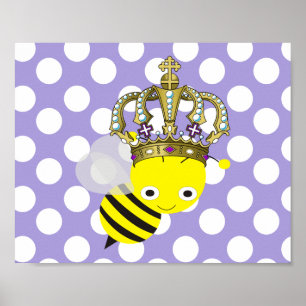 Bienenkönigin-Tupfen Frameable Plakat