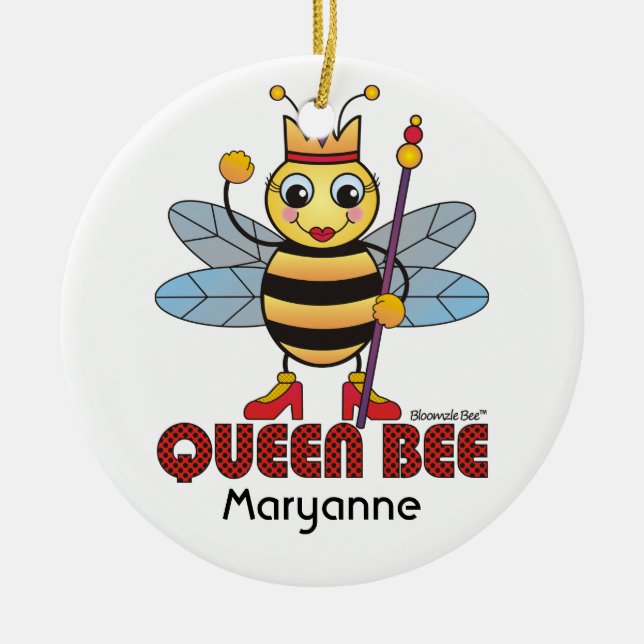 Bienenkönigin-Verzierung Keramikornament (Vorne)