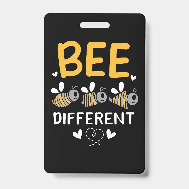 Bienenkopfgeschenk | Bee Different Ausweis (Vorderseite)