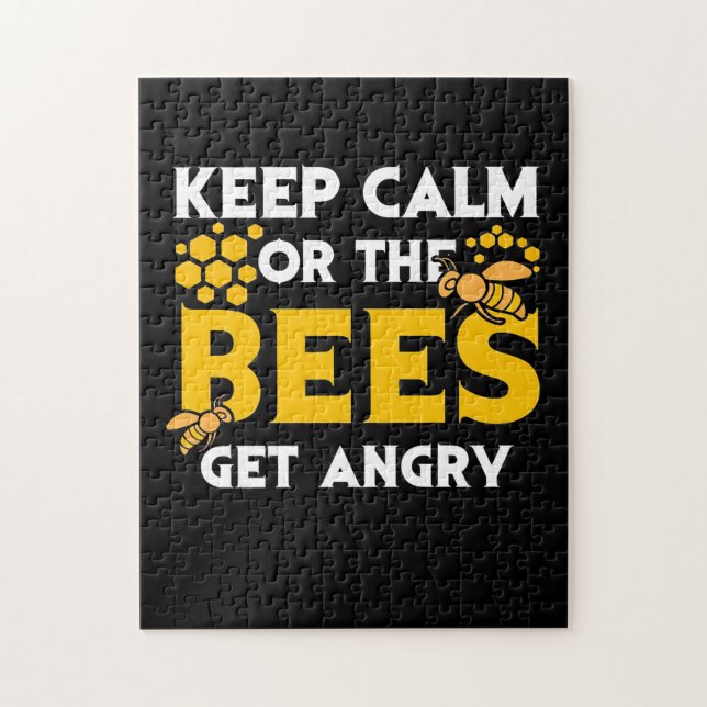 Bienenkopfgeschenk | Behalt ruhig oder die Bienen  (Vertikal)
