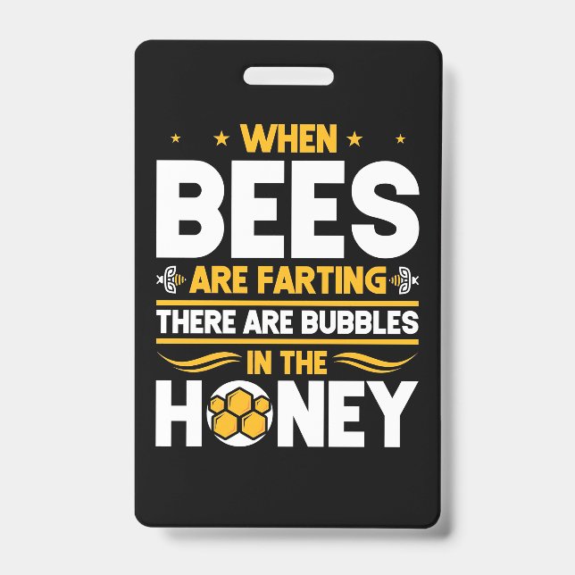 Bienenkopfgeschenk | Bei Bienen Ausweis (Vorderseite)