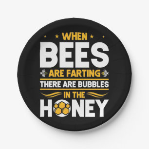 Bienenkopfgeschenk Bei Bienen Pappteller