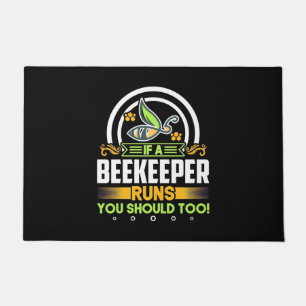 Bienenkopfgeschenk   Ein Imker läuft auch Sie soll Fußmatte