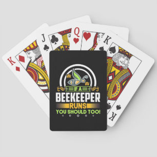 Bienenkopfgeschenk Ein Imker läuft auch Sie soll Spielkarten