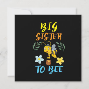 Bienenkopfgeschenk   Große Schwester zu sein Einladung