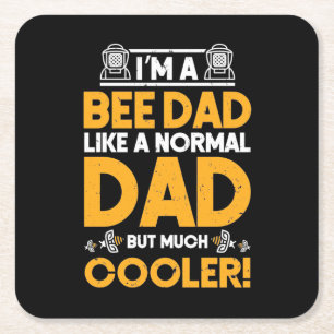 Bienenkopfgeschenk Ich bin ein Vater der Biene Rechteckiger Pappuntersetzer