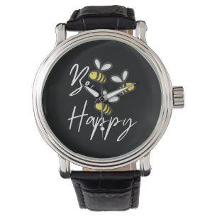 Bienenkopfgeschenk Imker sind glücklich Armbanduhr