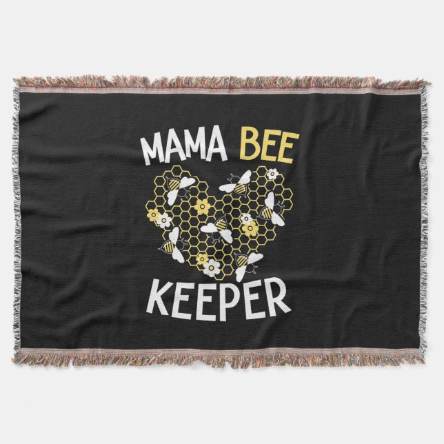 Bienenkopfgeschenk | Mama Bee Keeper Decke (Vorderseite)