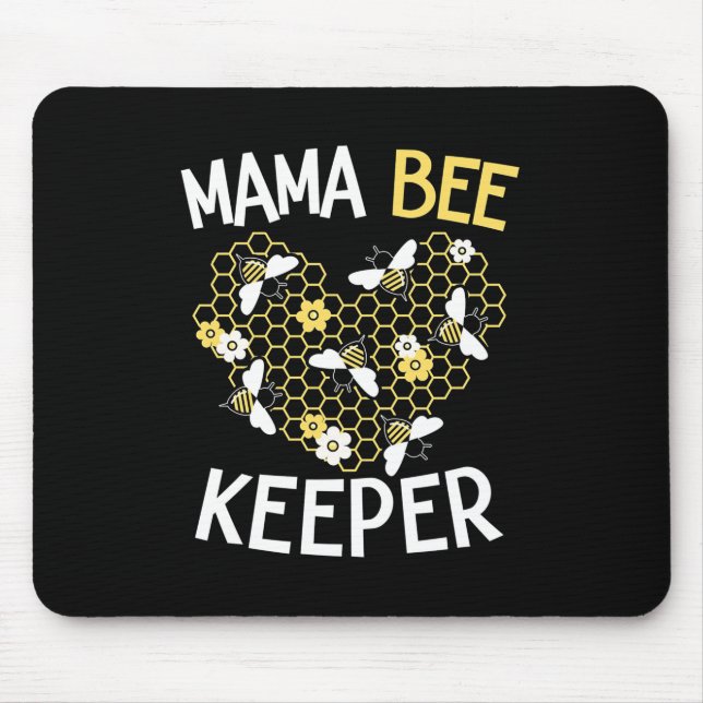 Bienenkopfgeschenk | Mama Bee Keeper Mousepad (Vorne)