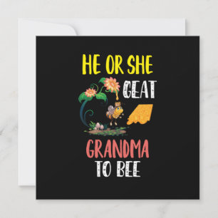 Bienenkopfgeschenk Oma to bee Einladung
