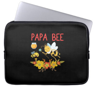 Bienenkopfgeschenk   Papa-Biene-Blume Laptopschutzhülle