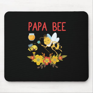 Bienenkopfgeschenk   Papa-Biene-Blume Mousepad